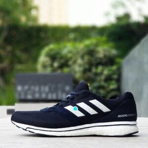 NEW in BOX Adidas Adizero Adios 4 Womens 12 US 11 US Mens 10.5 UK Black White